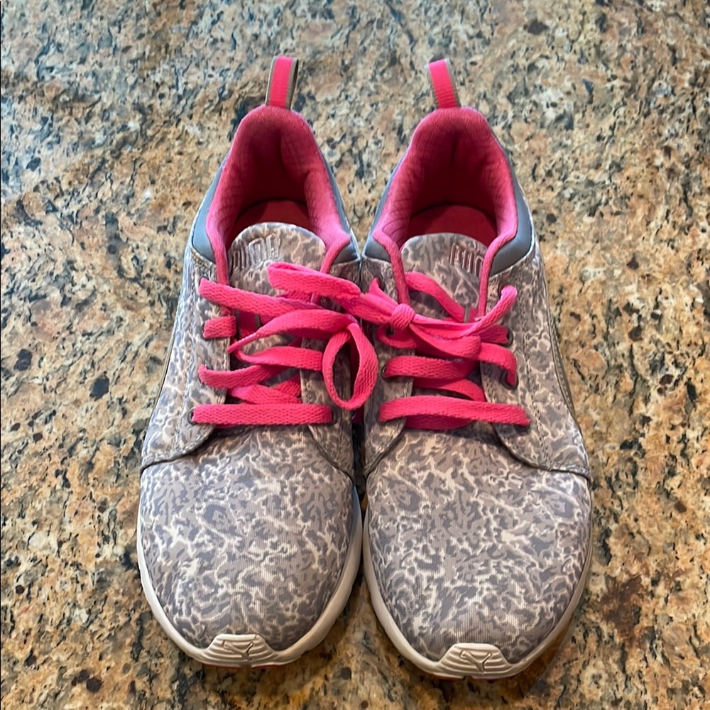 Puma Athletic Shoes Gray Pink Shimmery Low-Top